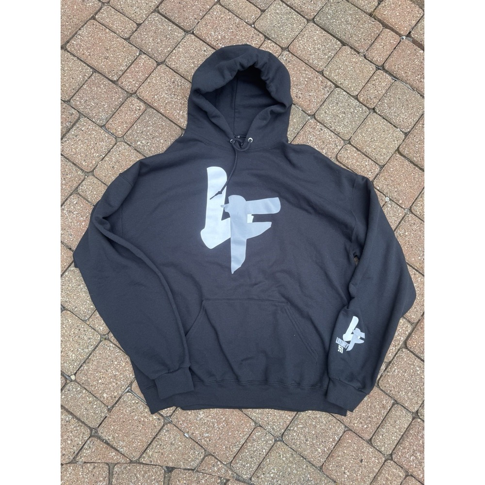 LF Black Hoodie XL luxury Fit Mens Grunge Street Style Hip‎ Hop